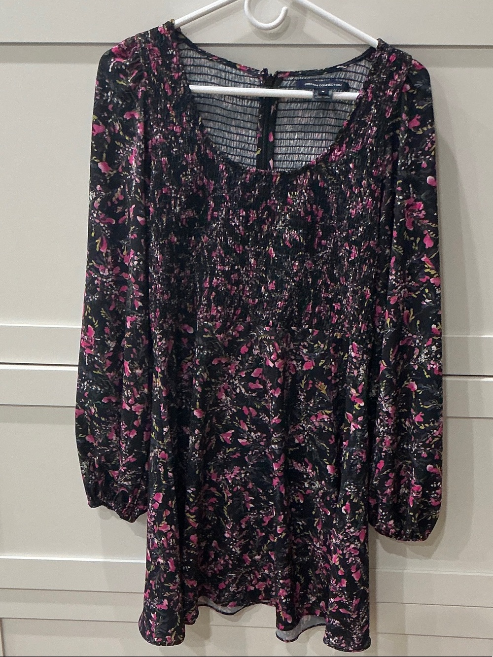 French Connection Black Floral Dress